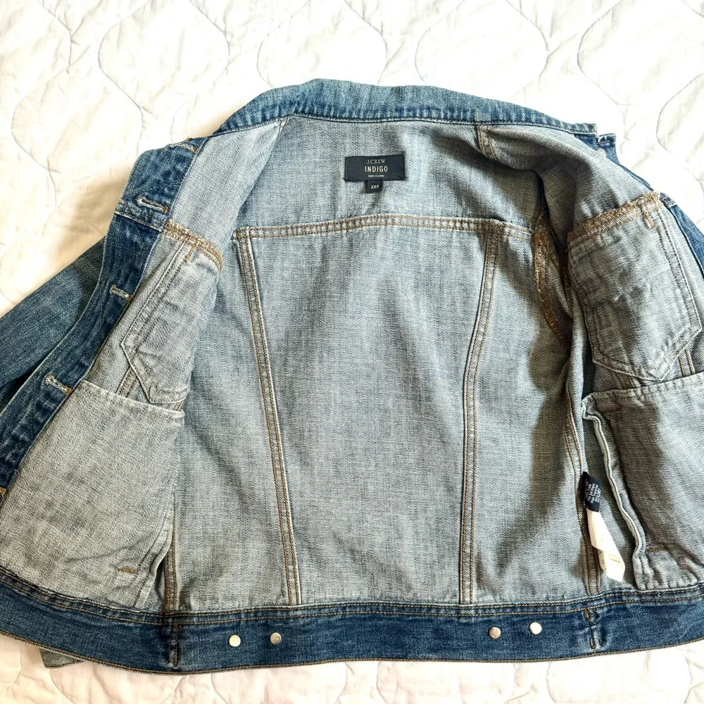 J. Crew ~ Classic Indigo Dark Denim Jean Jacket! - Picture 12 of 15